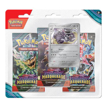 POKEMON TCG Scarlet & Violet 6 Twilight Masquerade Three Booster Blisters