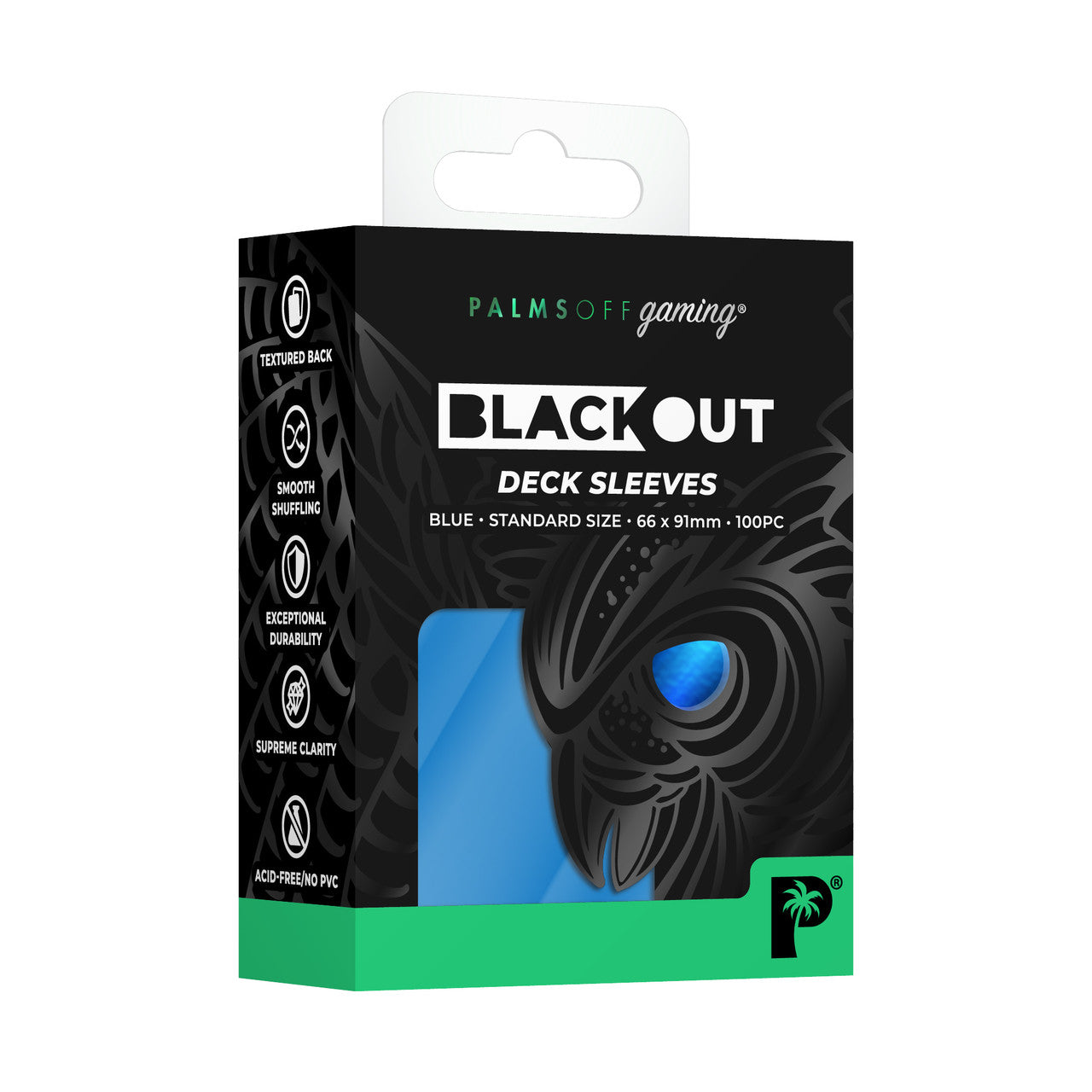 Palms Off Gaming - Black Out Deck Sleeves - Blue