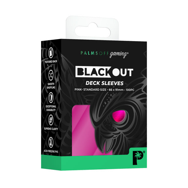 Palms Off Gaming - Black Out Deck Sleeves - Pink