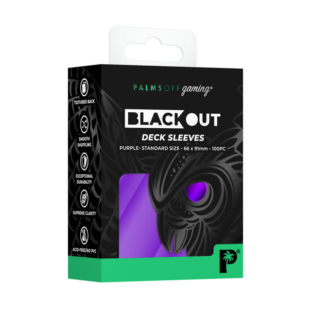 Palms Off Gaming - Black Out Deck Sleeves - Purple